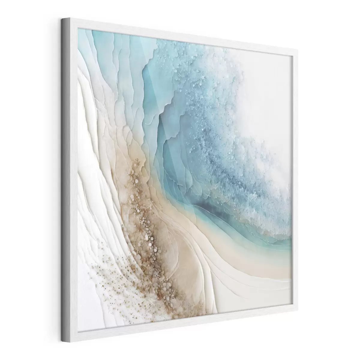 Poster Las olas serenas se encuentran con las suaves costas f36029