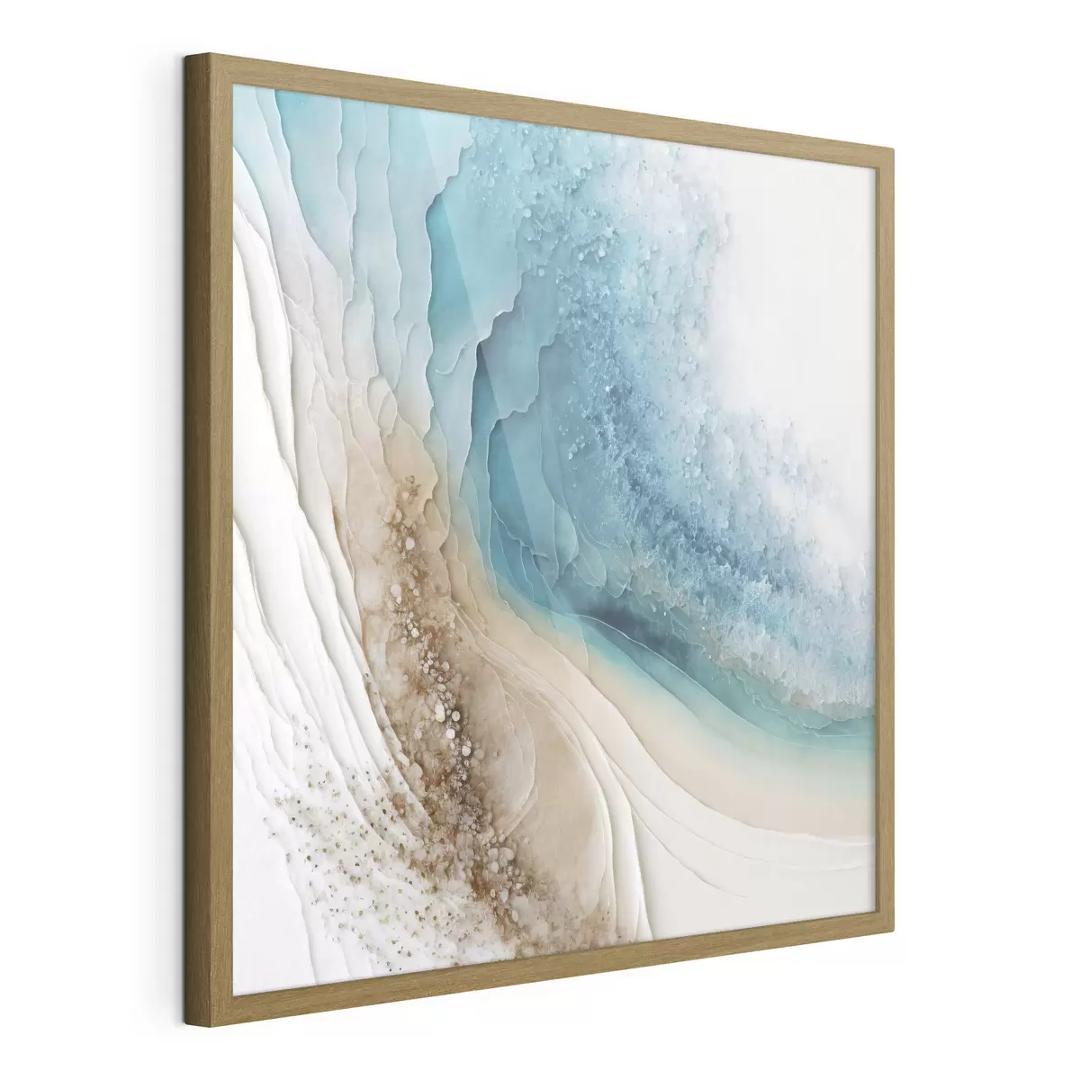 Poster Las olas serenas se encuentran con las suaves costas f36029