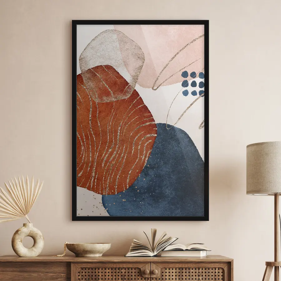 murales de pared Formas abstractas en tonos tierra f35956