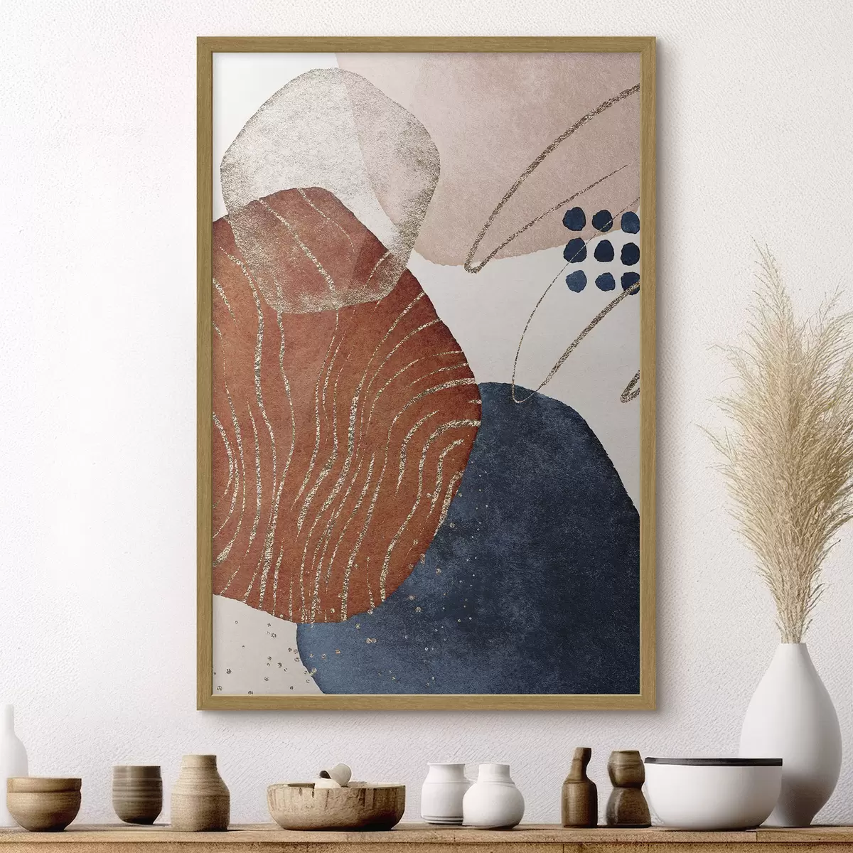 Poster Formas abstractas en tonos tierra f35956
