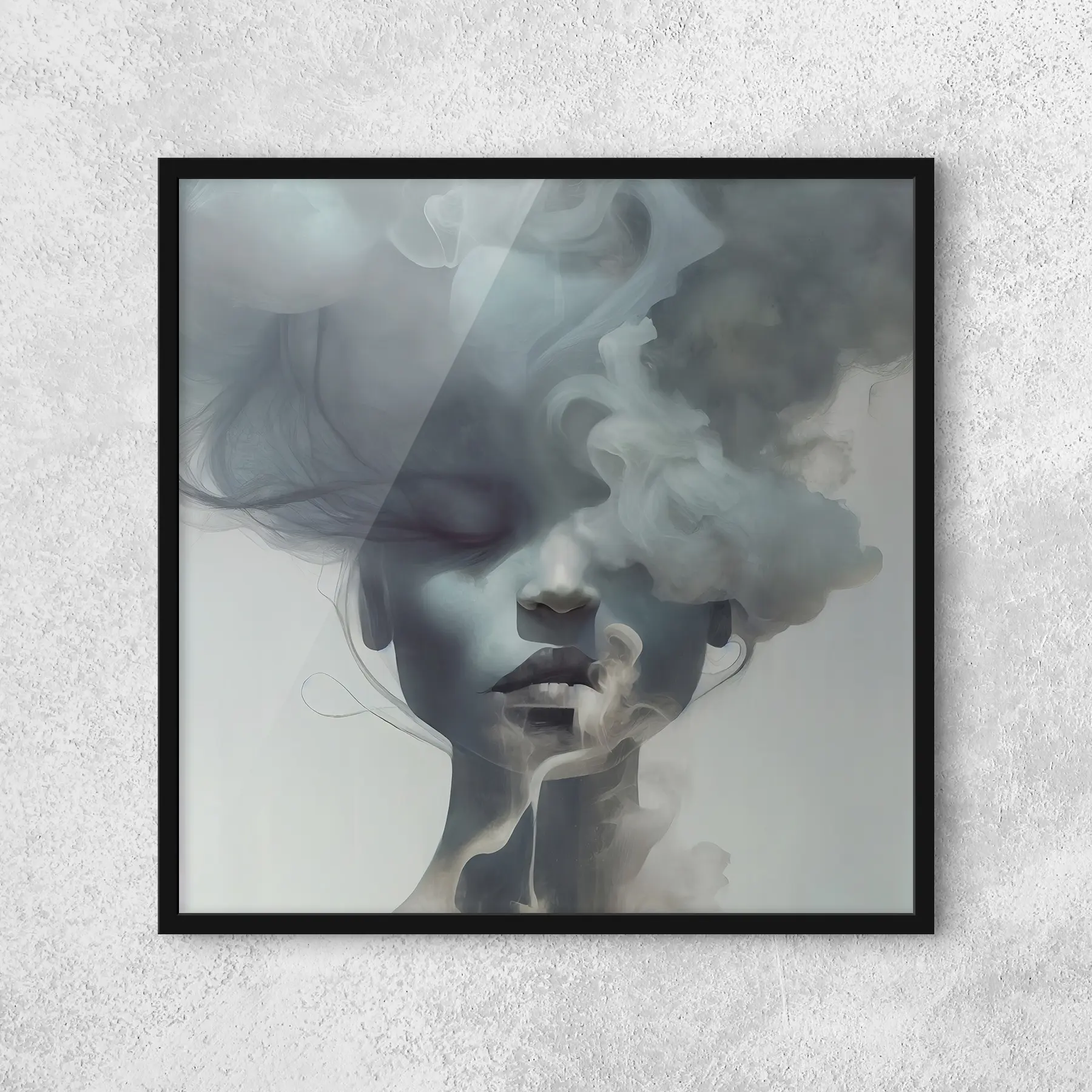 murales de pared La niña y la niebla gris f35818