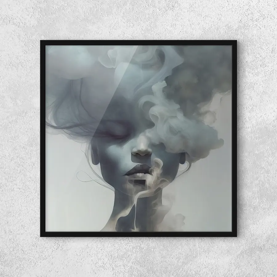 murales de pared La niña y la niebla gris f35818