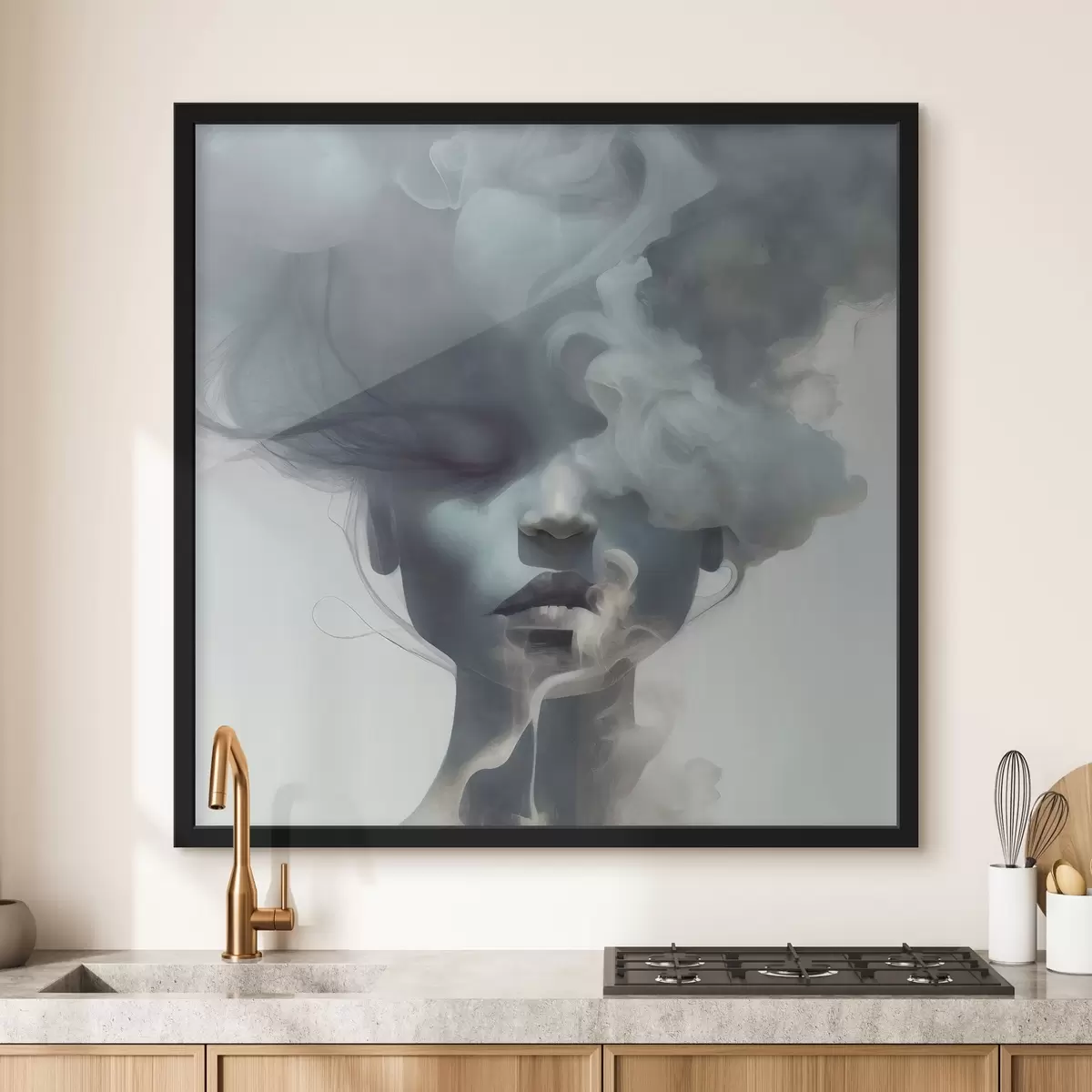 Poster La niña y la niebla gris f35818