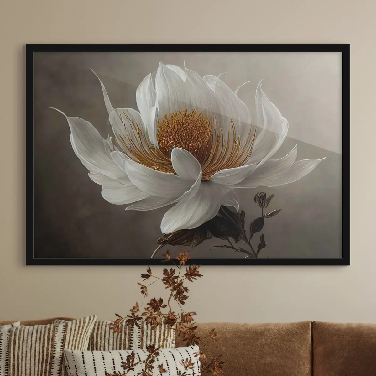 Poster Elegante floración en tonos suaves f35725