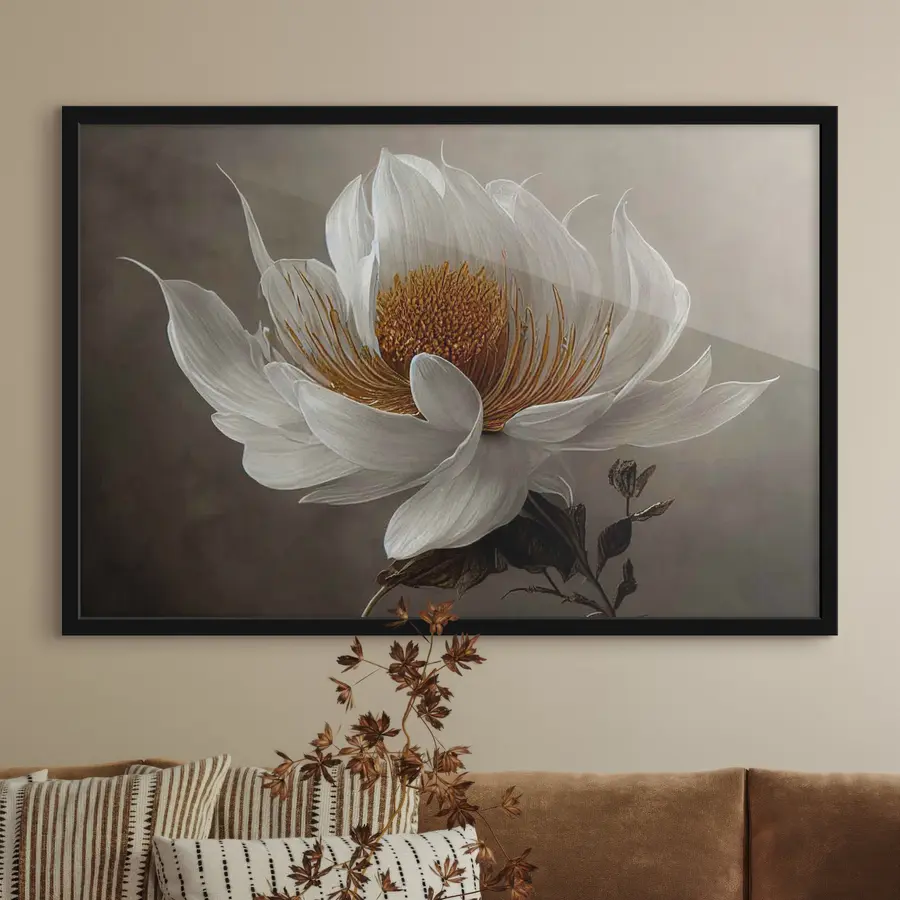 murales de pared Elegante floración en tonos suaves f35725