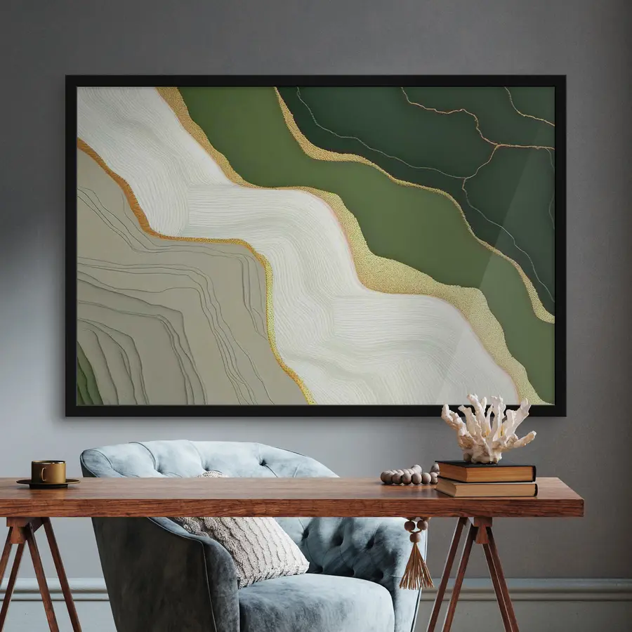 murales de pared Elegantes ondas de tonos tierra texturizados f35427