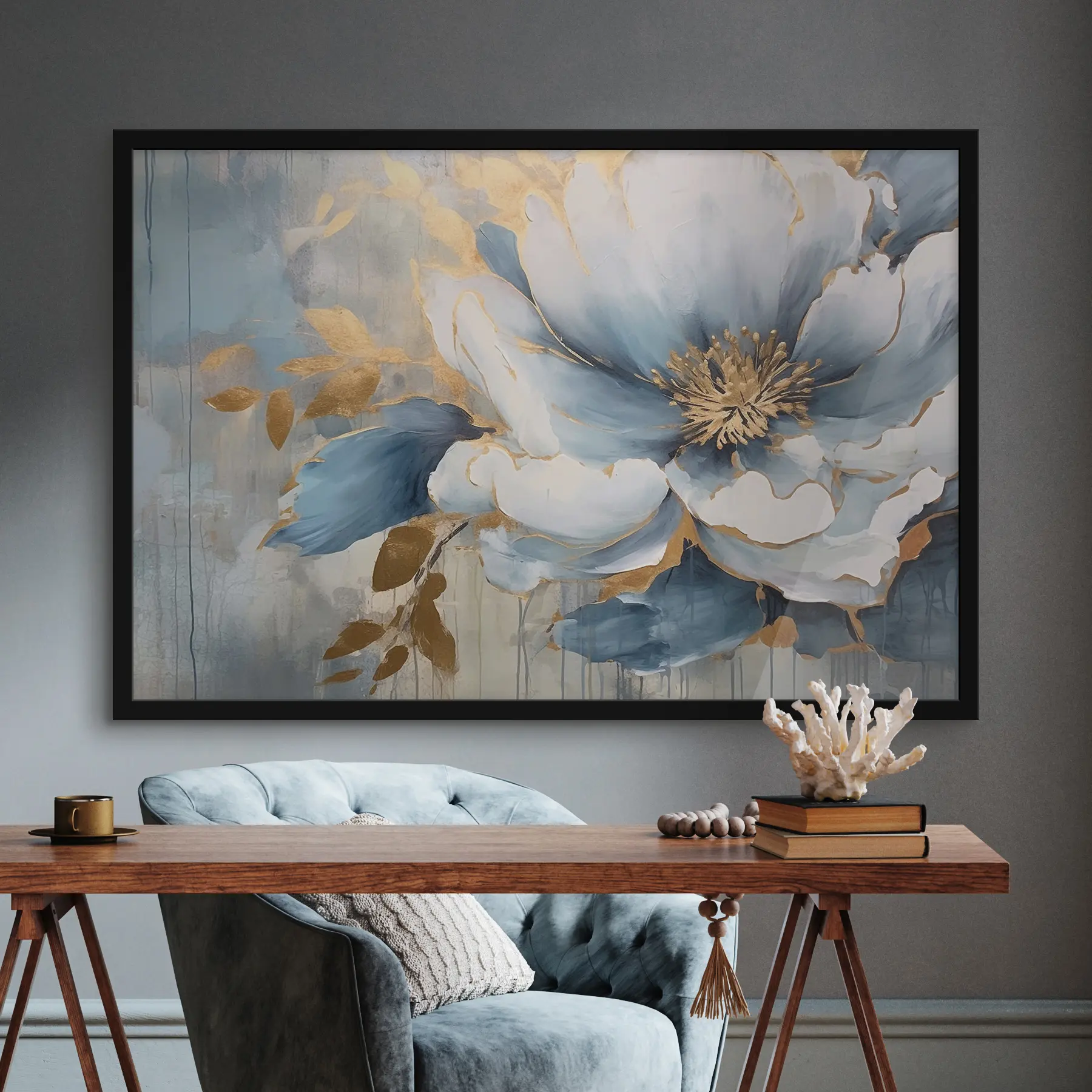 murales de pared Elegante floración con colores relajantes f35382