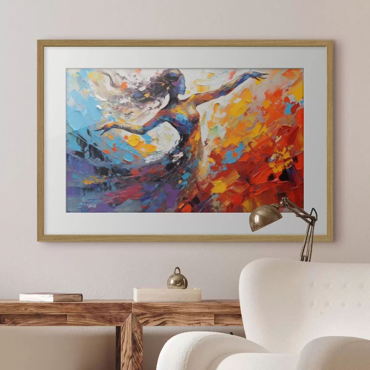Poster Bailarina que abraza los colores vibrantes y el movimiento f35379