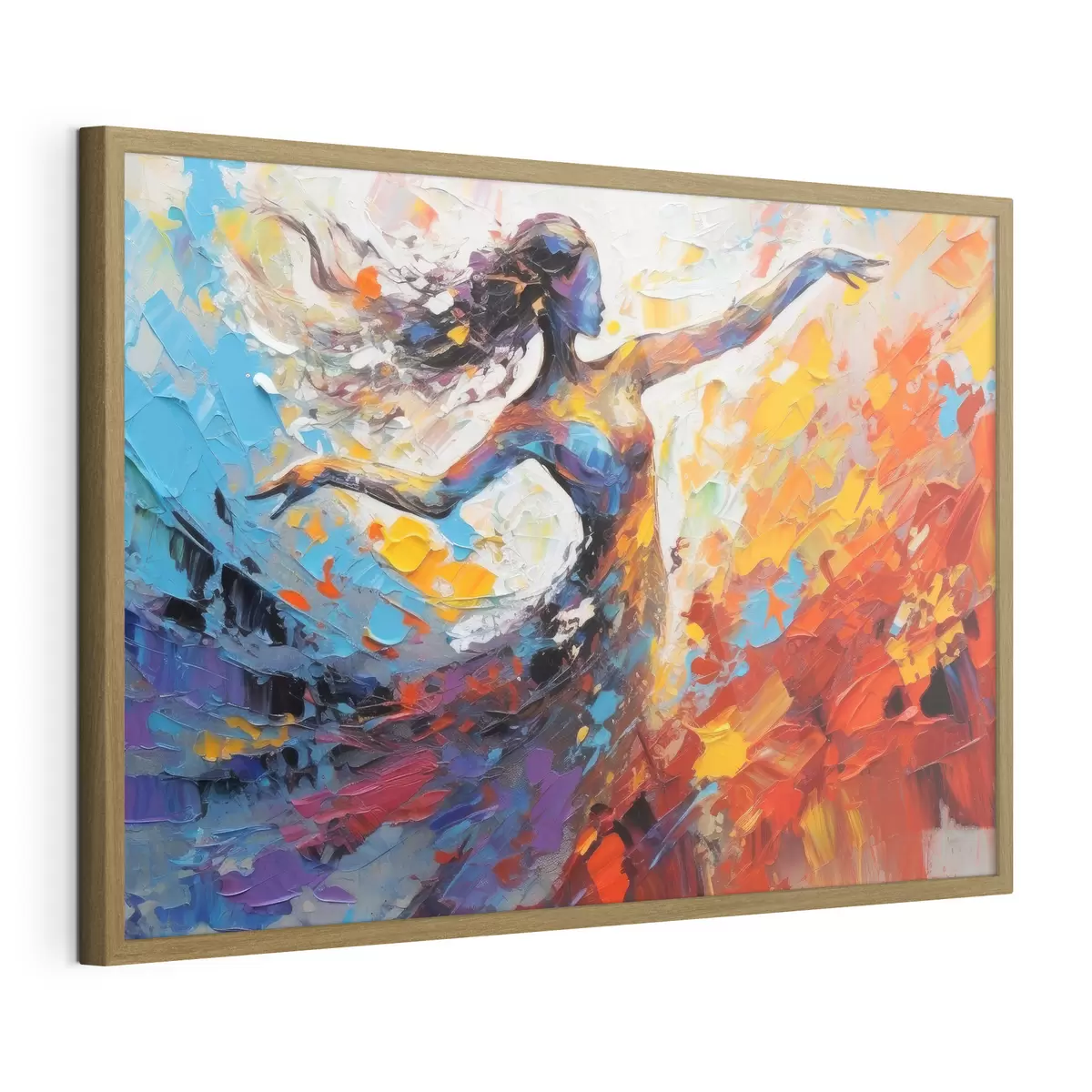 Poster Bailarina que abraza los colores vibrantes y el movimiento f35379