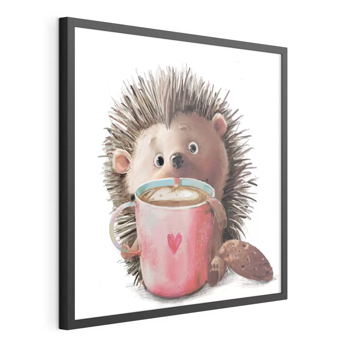 Poster Erizo y una taza de café f35039