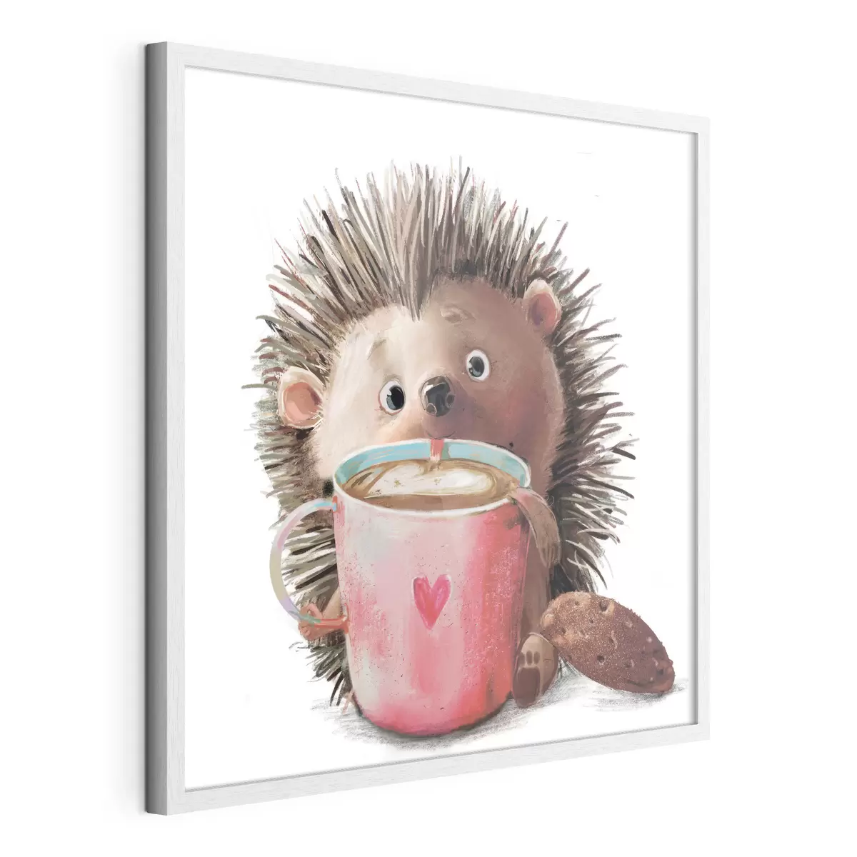 Poster Erizo y una taza de café f35039