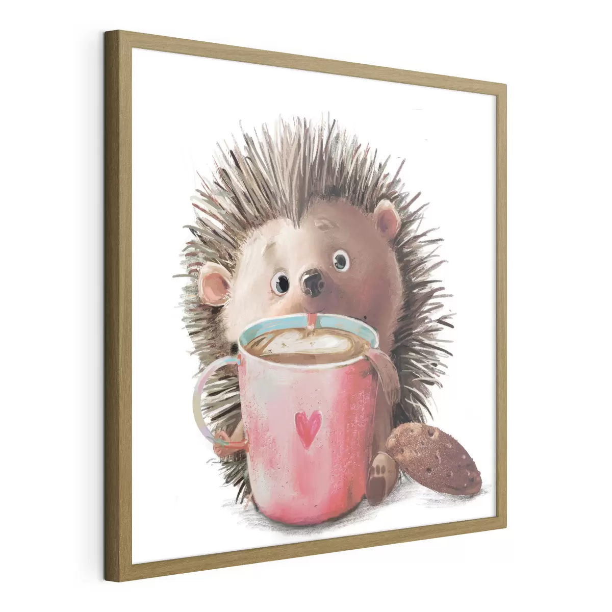 Poster Erizo y una taza de café f35039
