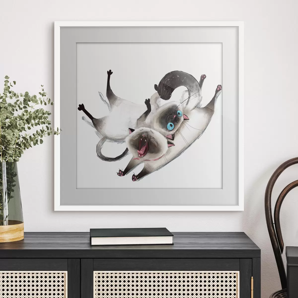 Poster Dos gatos siameses f34990