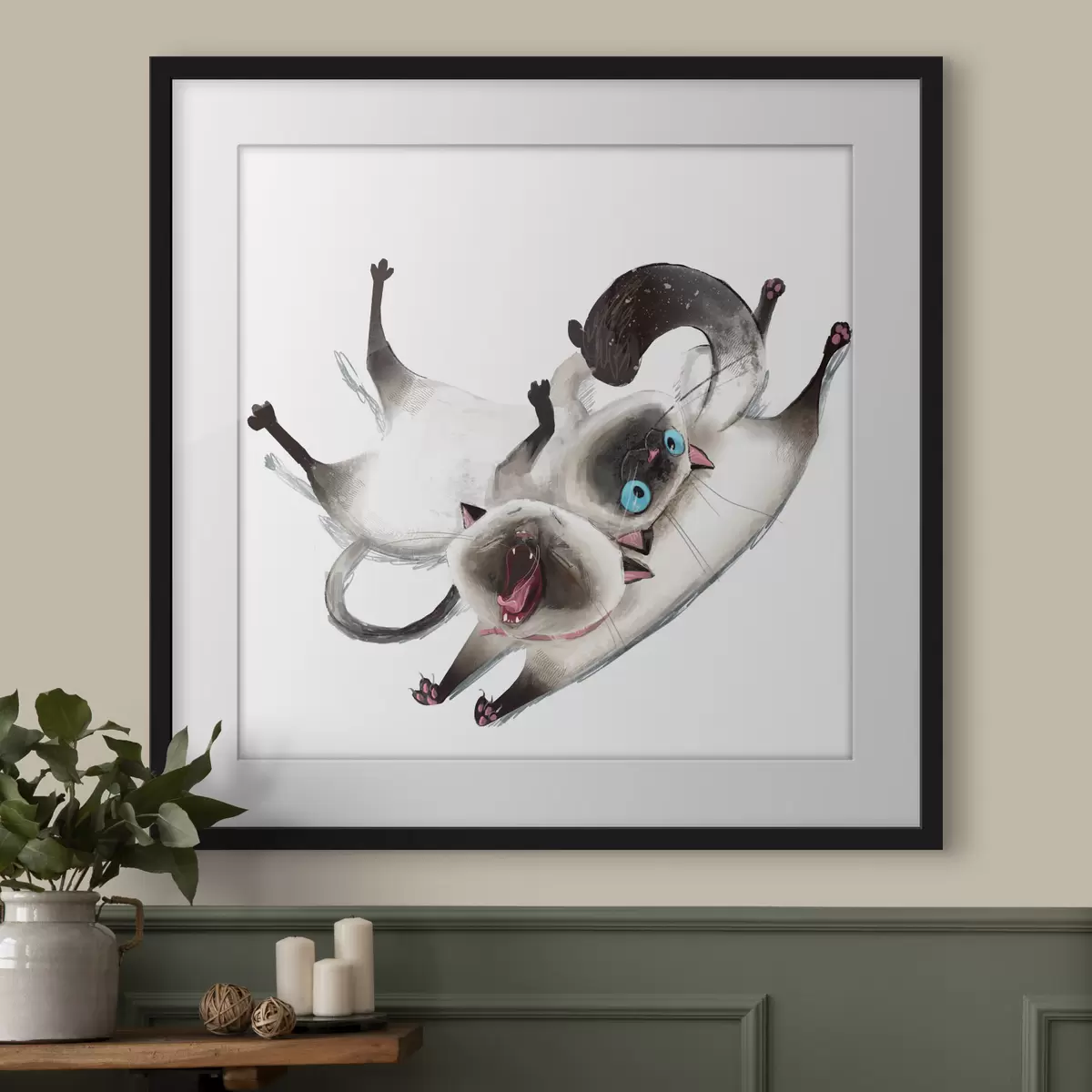 Poster Dos gatos siameses f34990