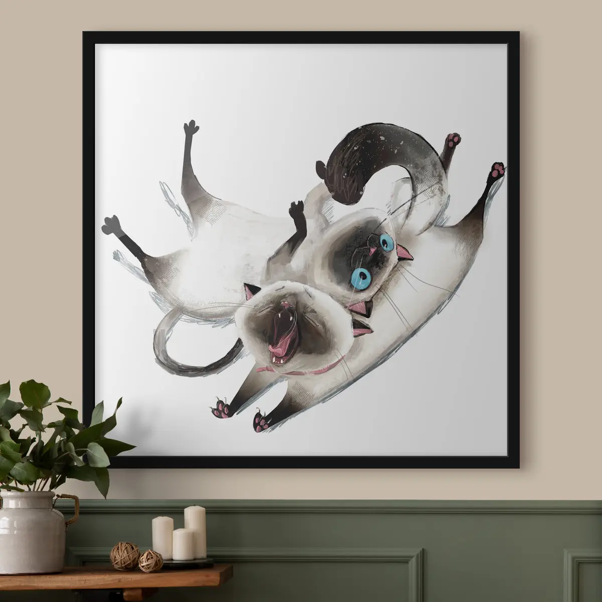 Poster Dos gatos siameses f34990