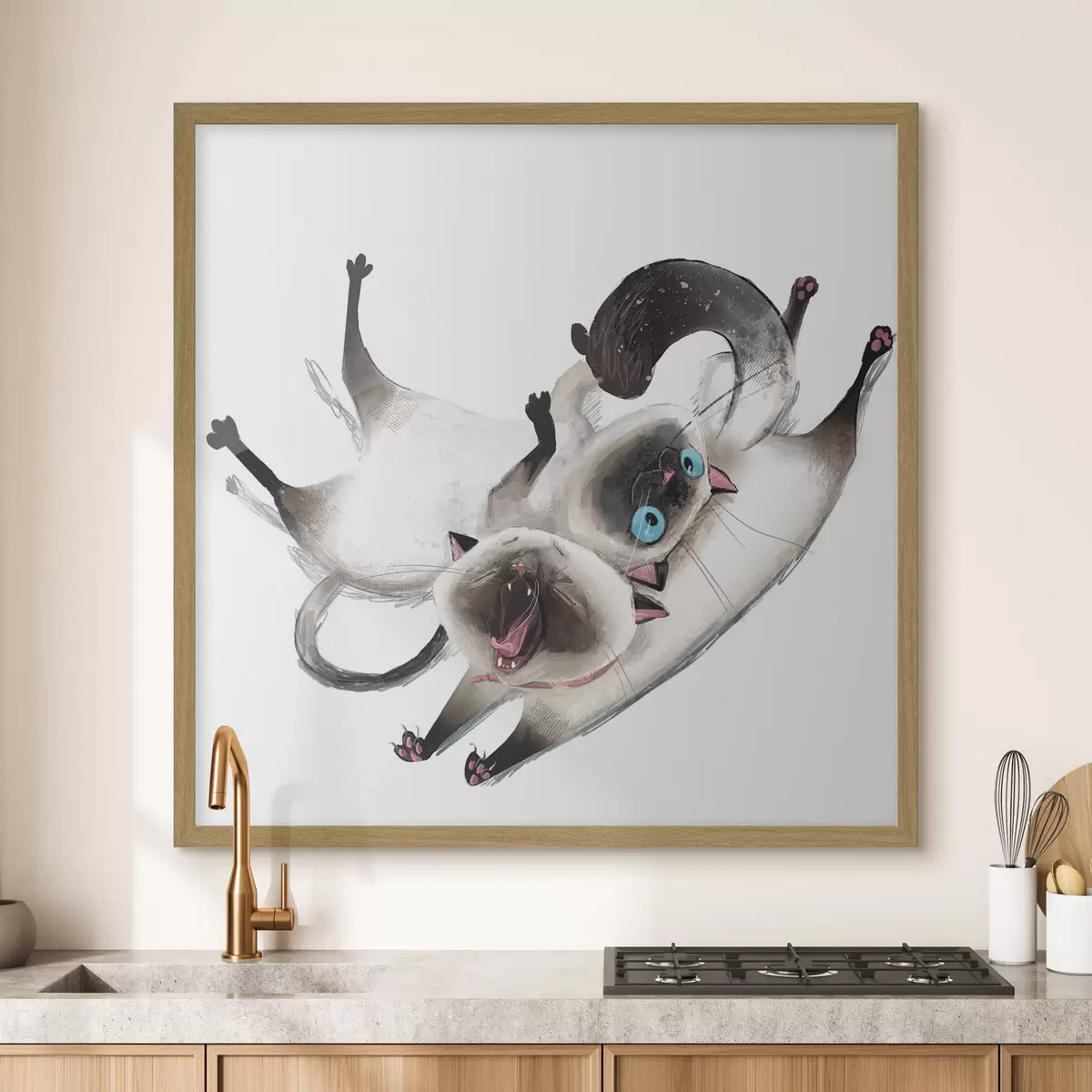 Poster Dos gatos siameses f34990