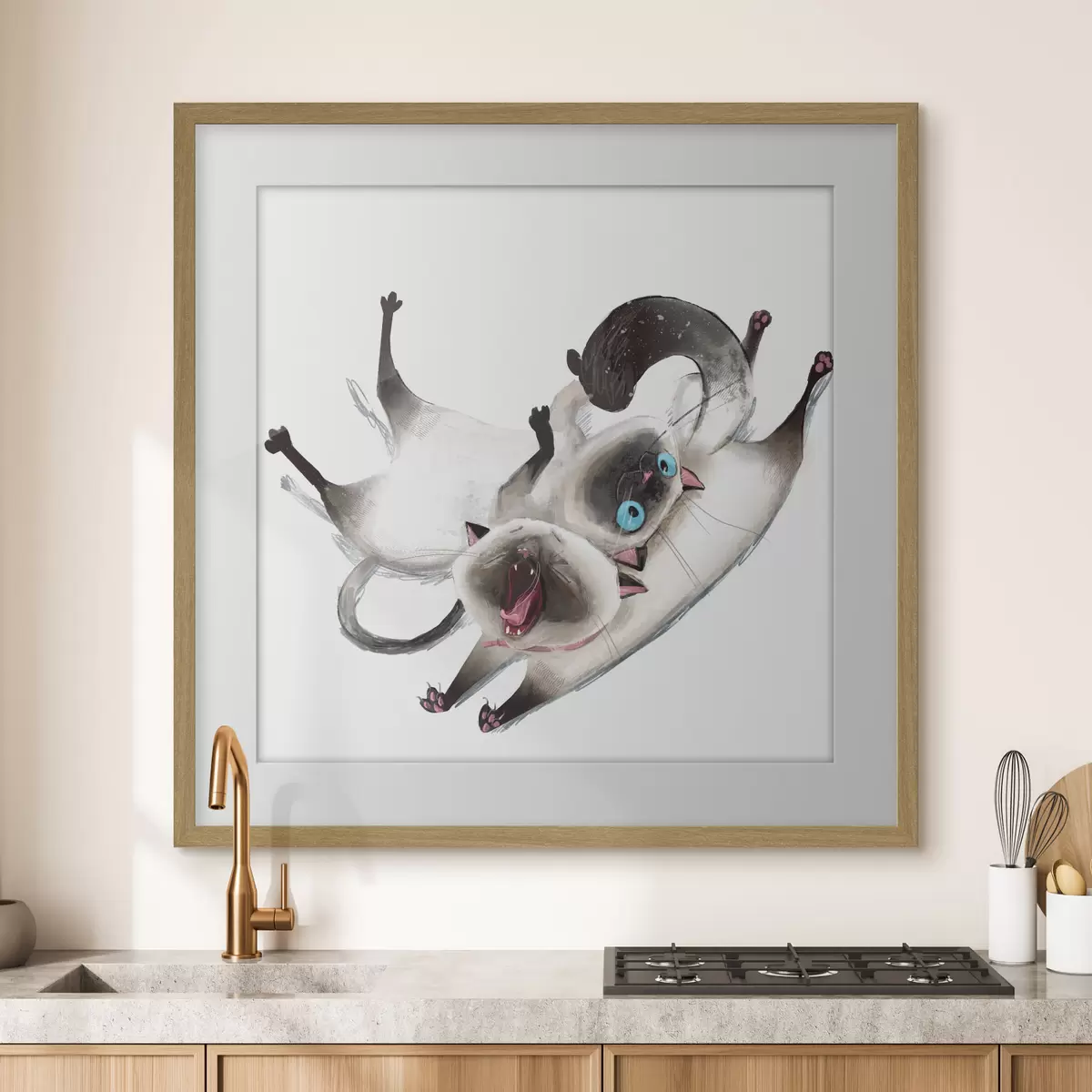 Poster Dos gatos siameses f34990