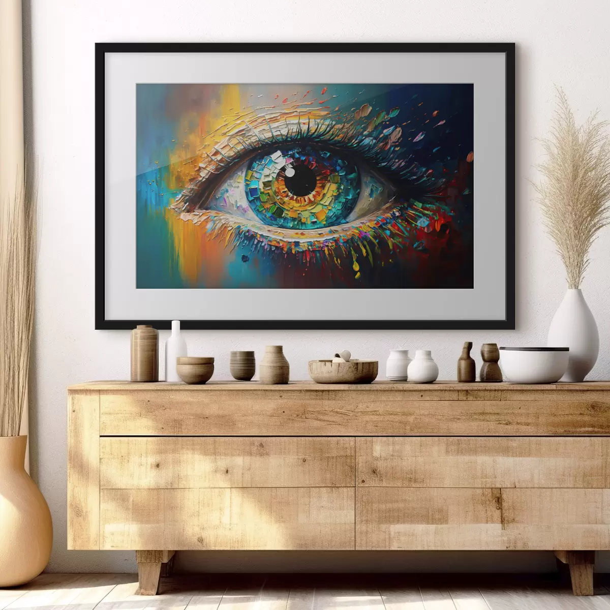Poster Colores vibrantes en un ojo hipnótico f34943