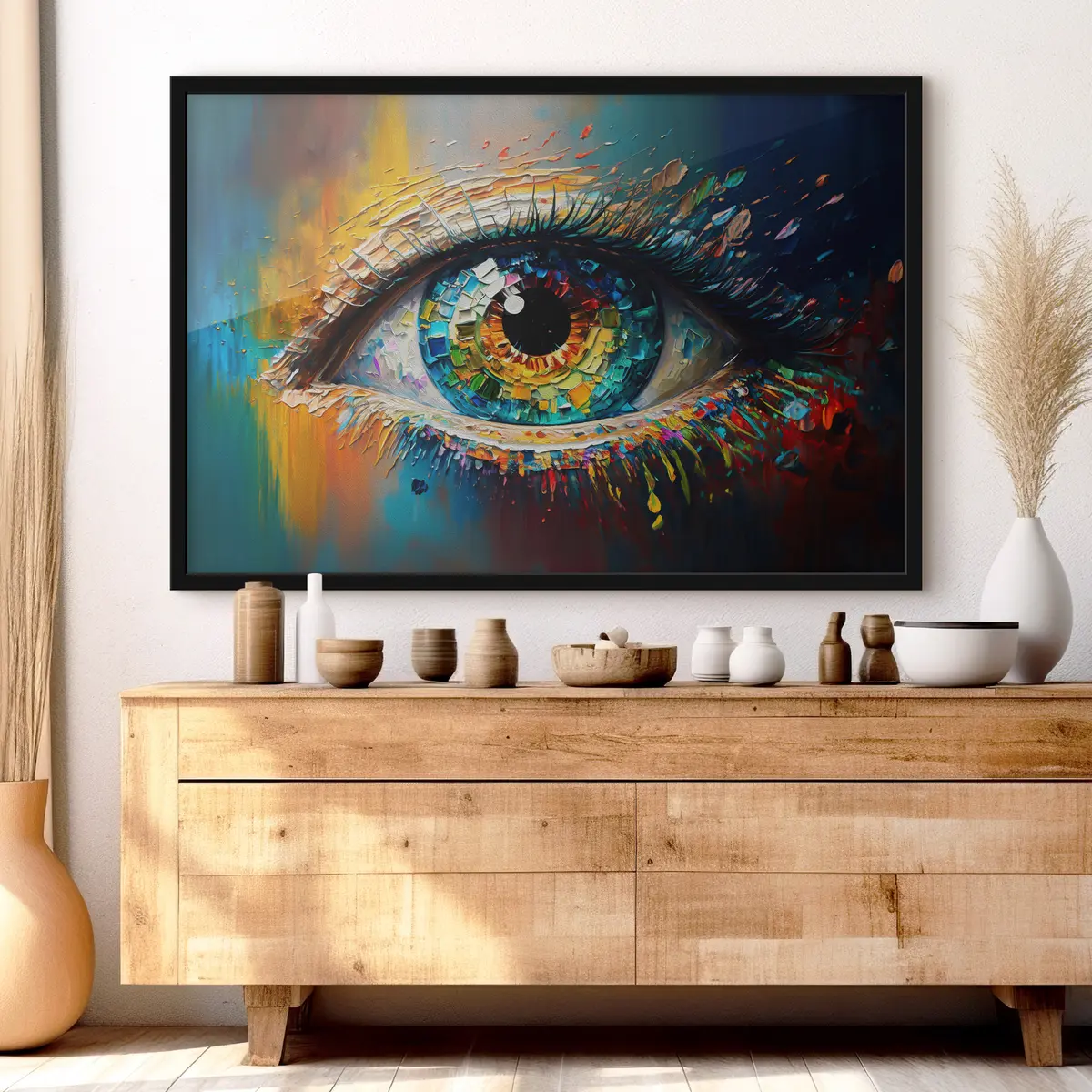 Poster Colores vibrantes en un ojo hipnótico f34943