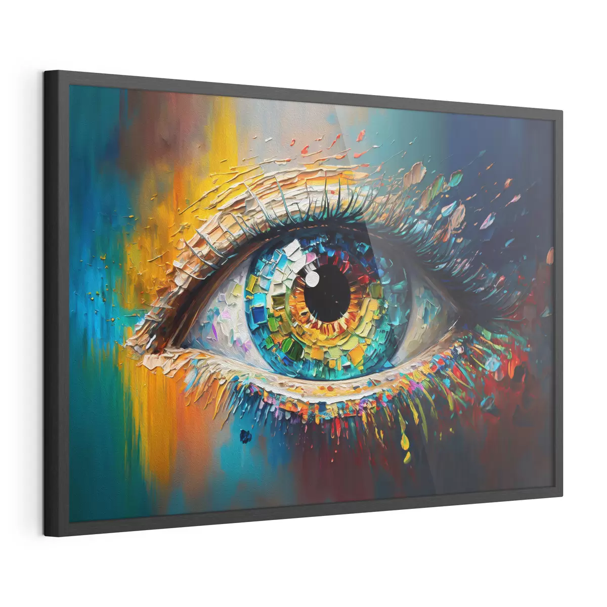 Poster Colores vibrantes en un ojo hipnótico f34943