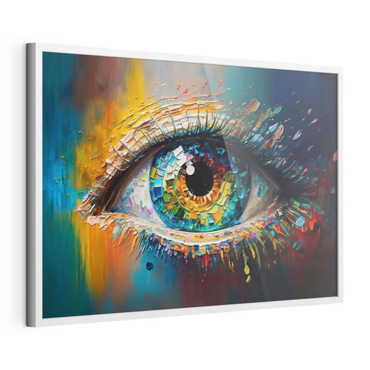 Poster Colores vibrantes en un ojo hipnótico f34943
