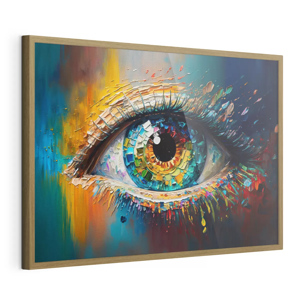 Poster Colores vibrantes en un ojo hipnótico f34943