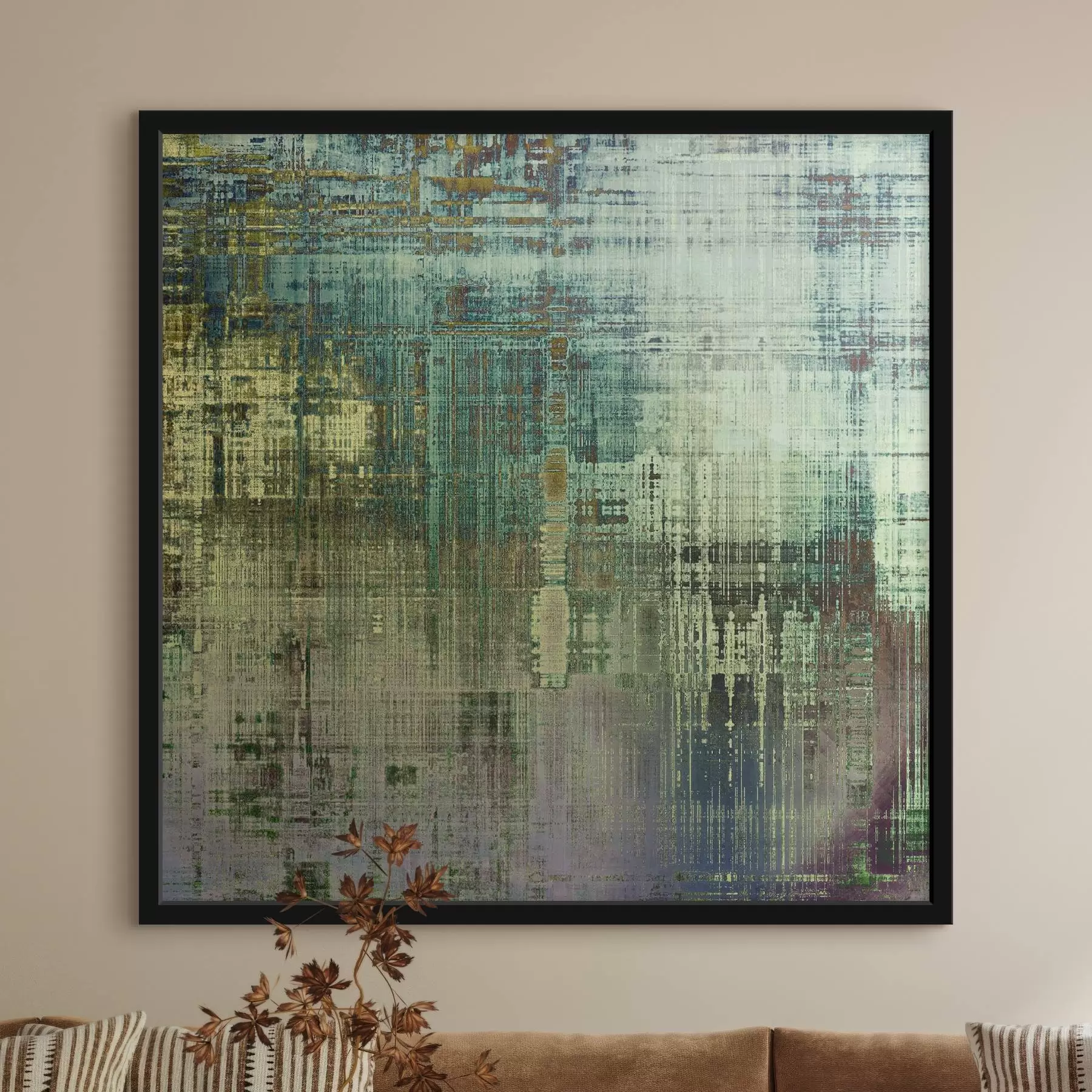 murales de pared Fondo grunge con diferentes patrones de color f34626