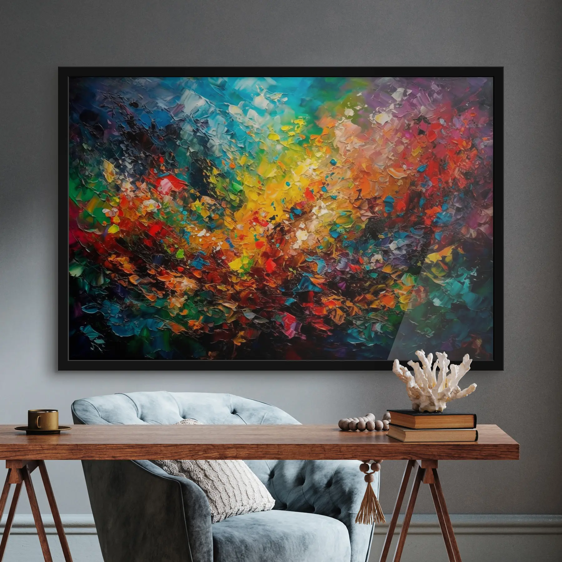 murales de pared Colores vibrantes en armonía abstracta f34451