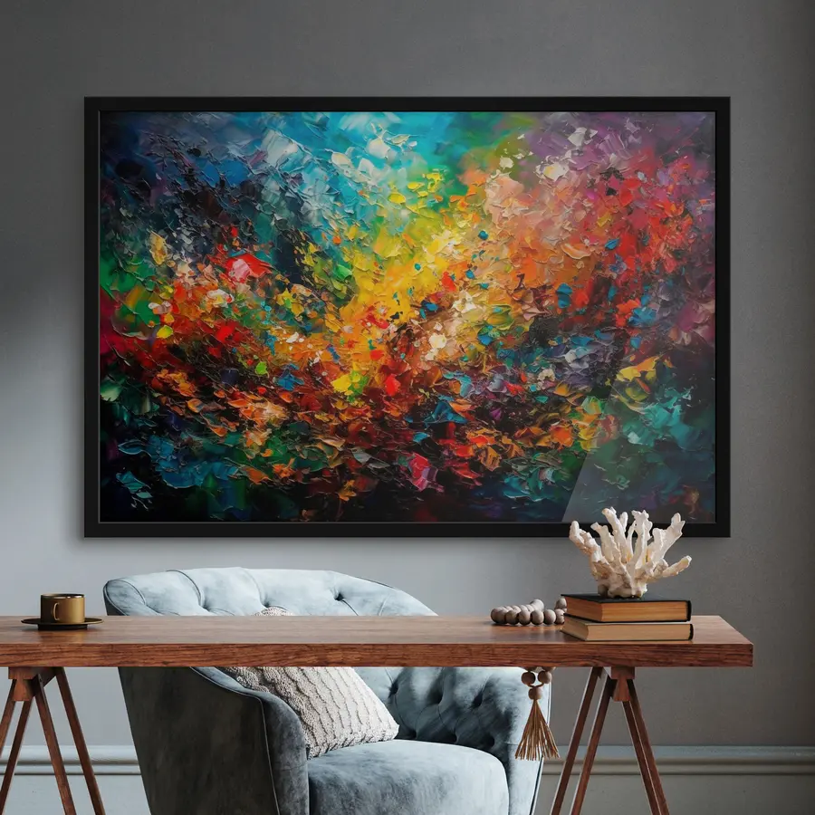 murales de pared Colores vibrantes en armonía abstracta f34451