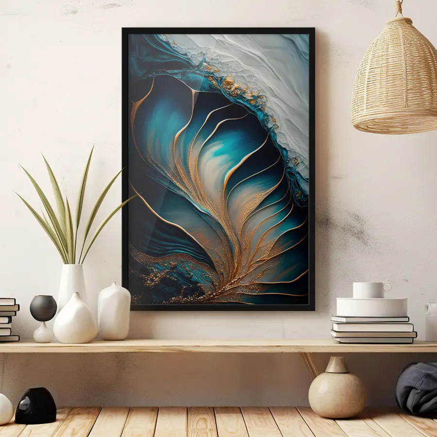 murales de pared Arte fluido en colores vibrantes f34441