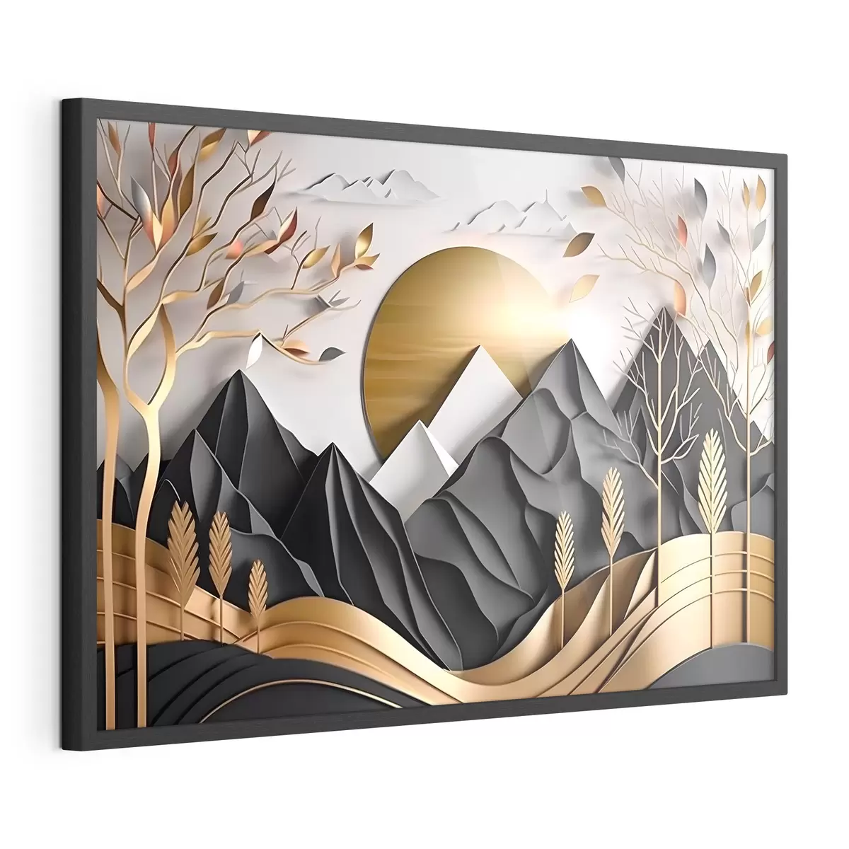 Poster Paisaje sereno con capas de texturas f34419