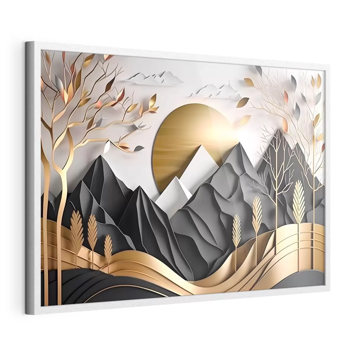 Poster Paisaje sereno con capas de texturas f34419