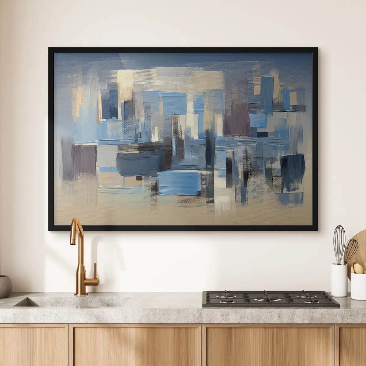 Poster Armonía abstracta en tonos fríos f34186