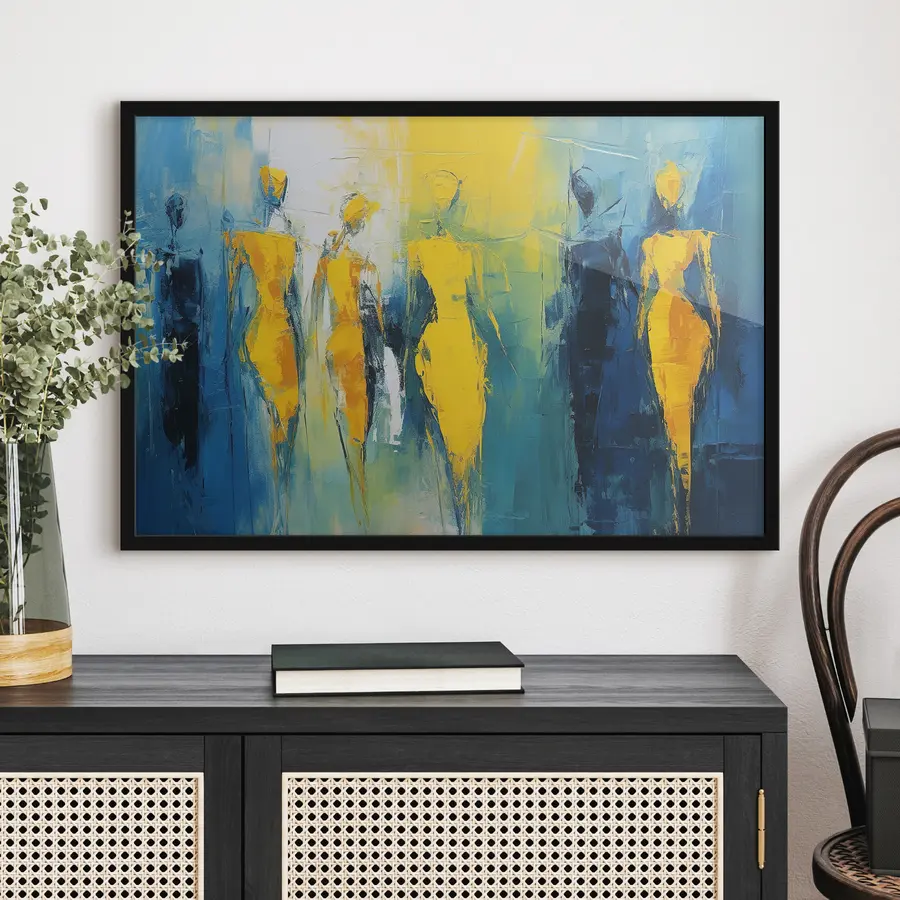 murales de pared Figuras elegantes en colores vibrantes f33867