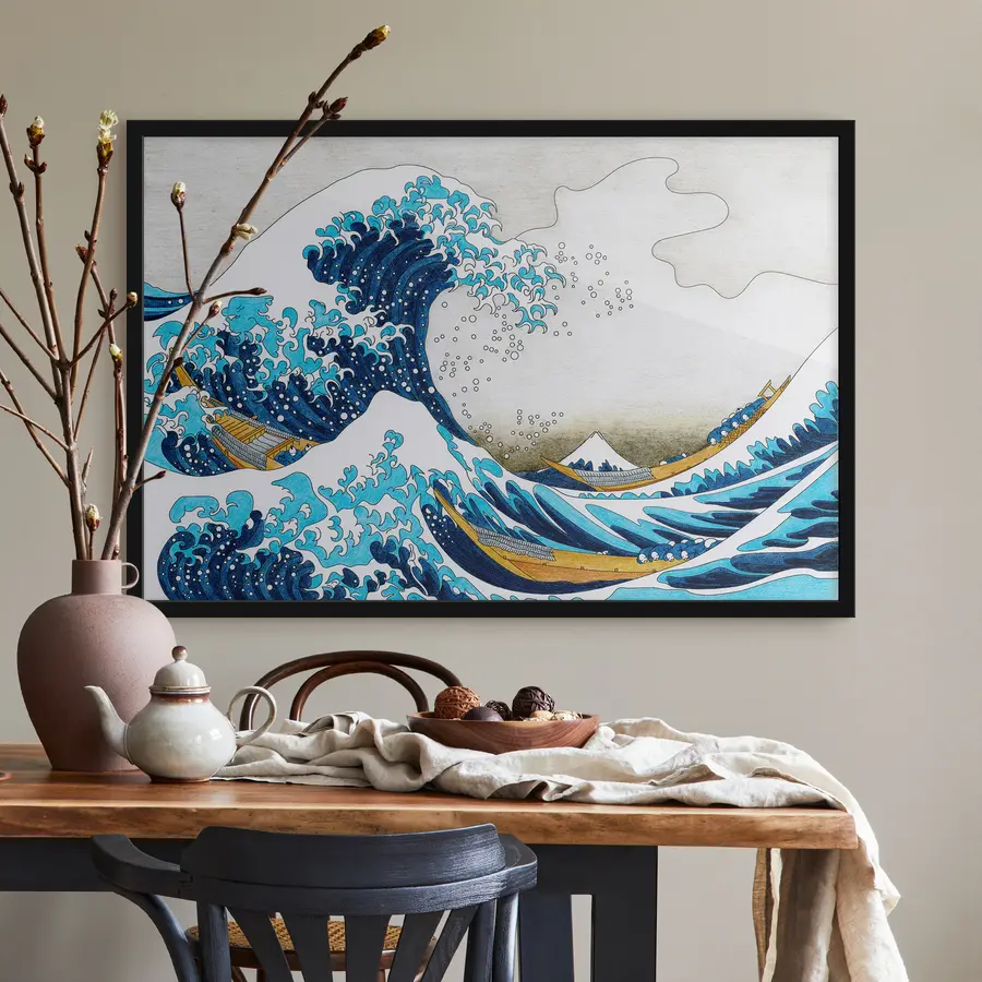 murales de pared Majestuosas olas y barcos en armonía f33597