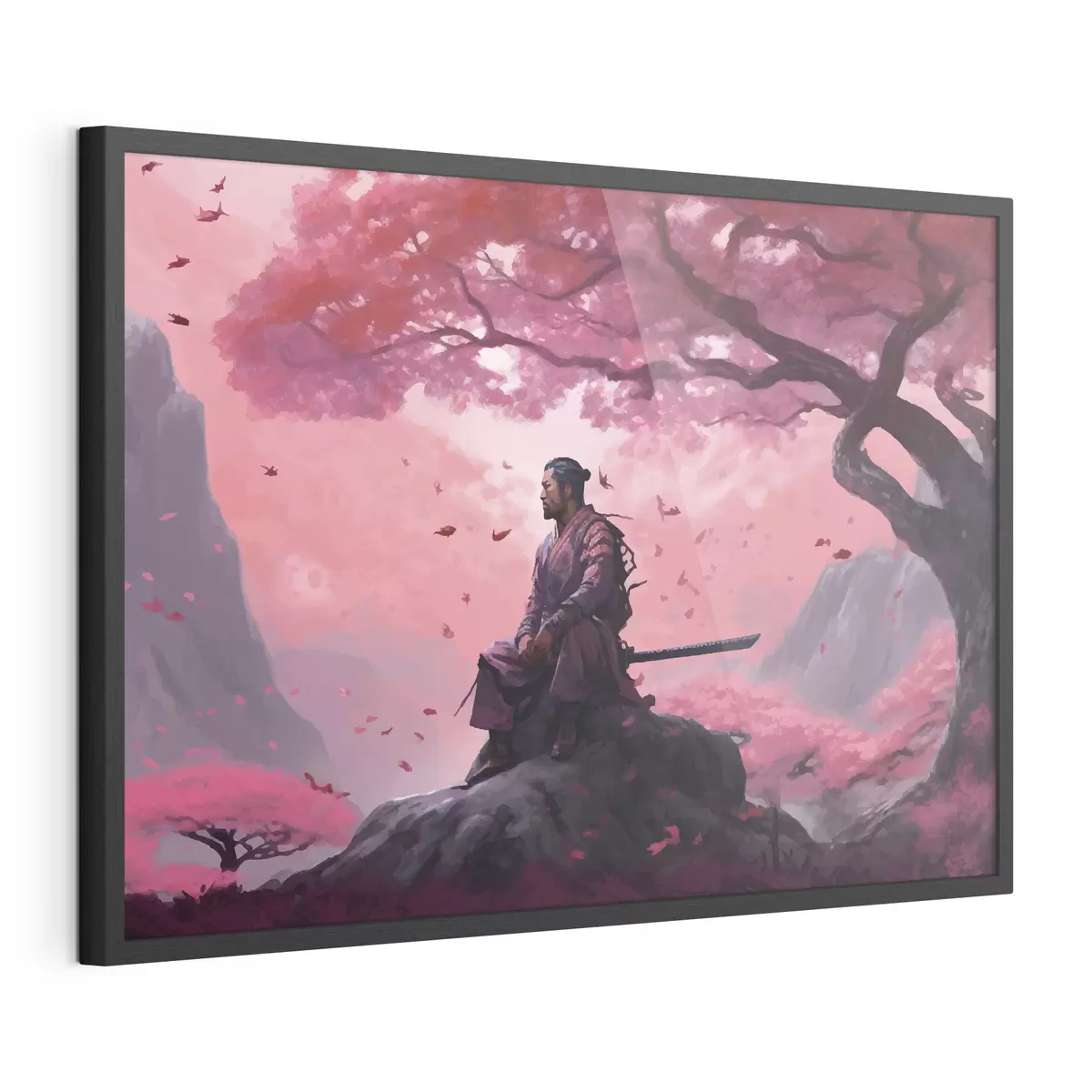 Poster Guerrero en un tranquilo paisaje onírico f33526