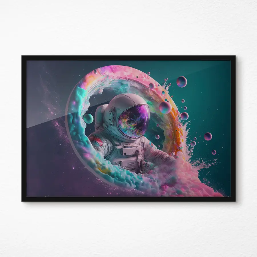 murales de pared Viaje cósmico a través de dimensiones vibrantes f33510