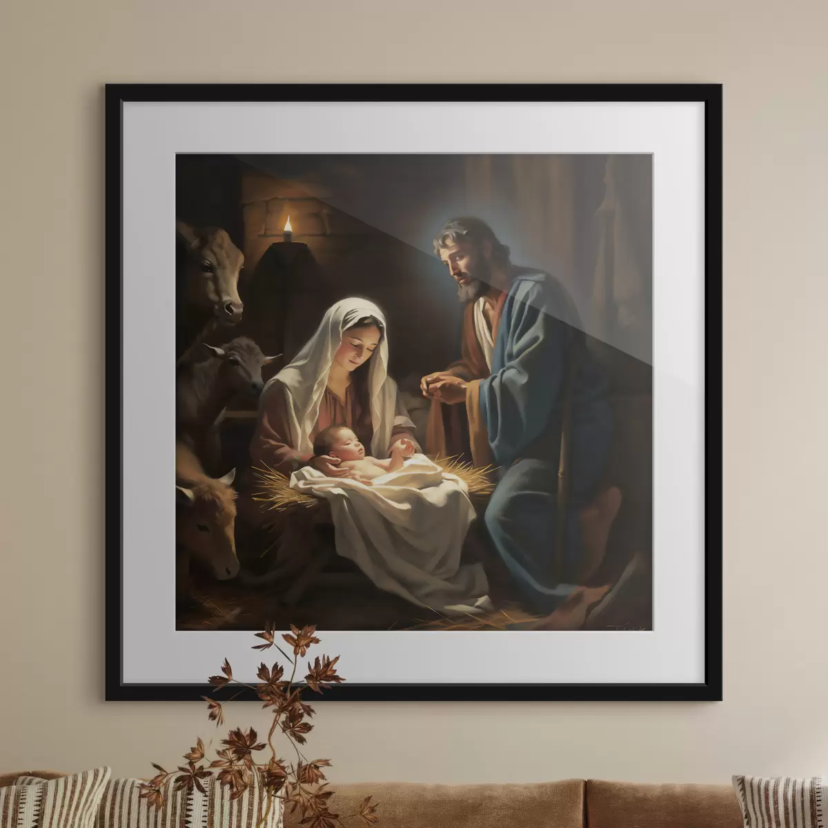 Poster Sagrada Familia de noche f33488