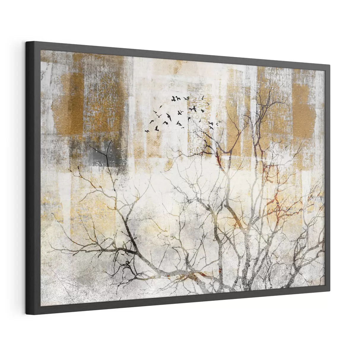 Poster Paisaje sereno con pájaros en vuelo f33076