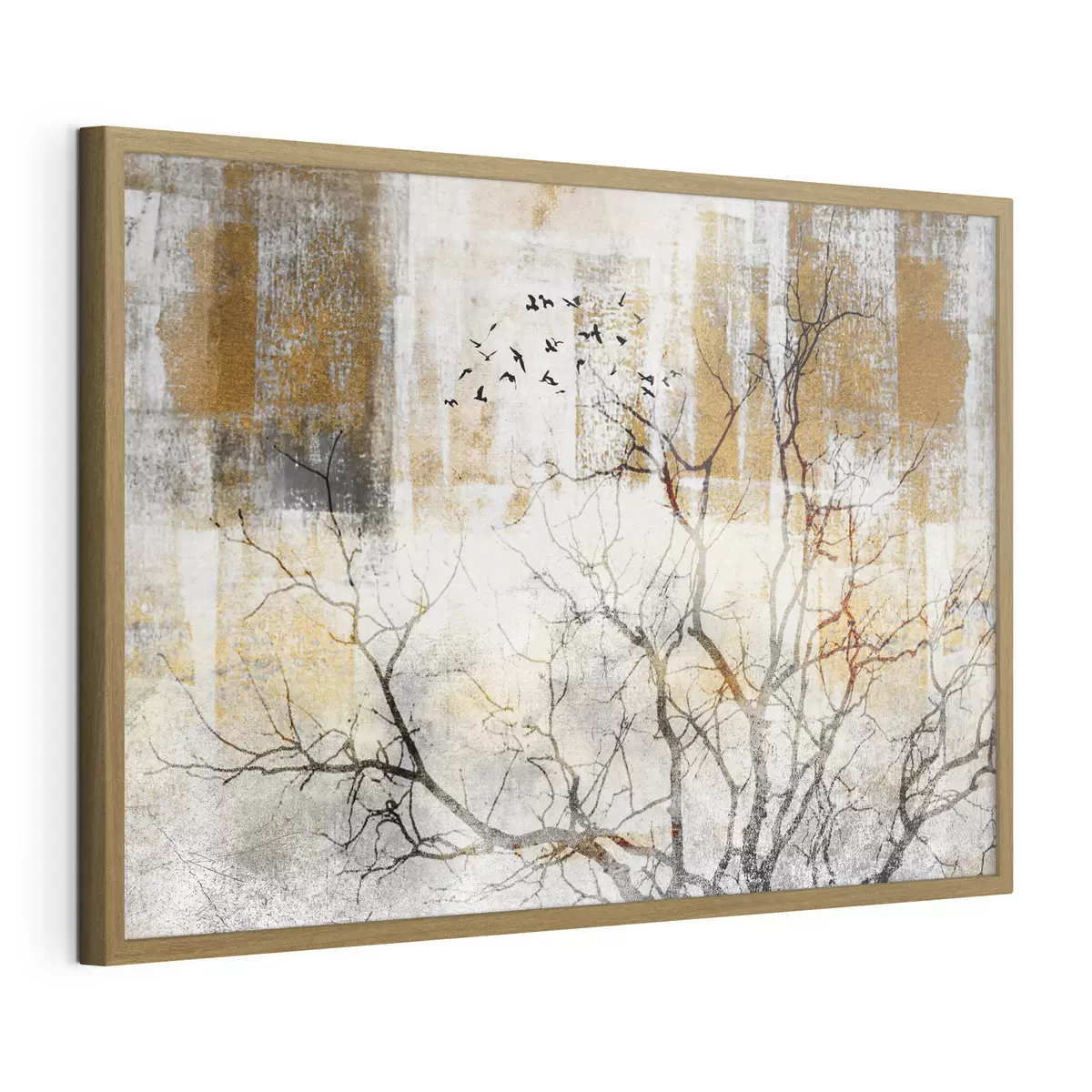 Poster Paisaje sereno con pájaros en vuelo f33076