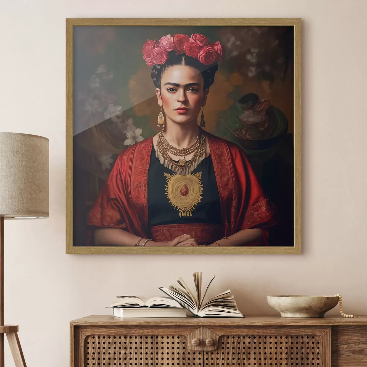 Poster Frida de rojo f32865