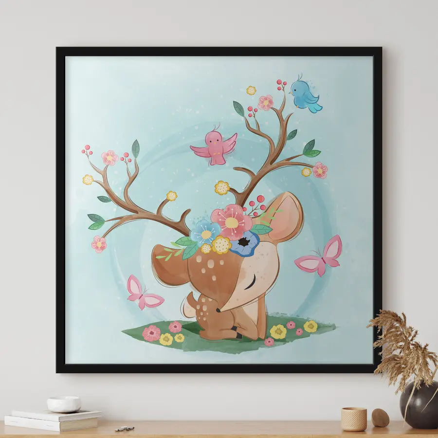 murales de pared Criaturas caprichosas en un mundo colorido f32795