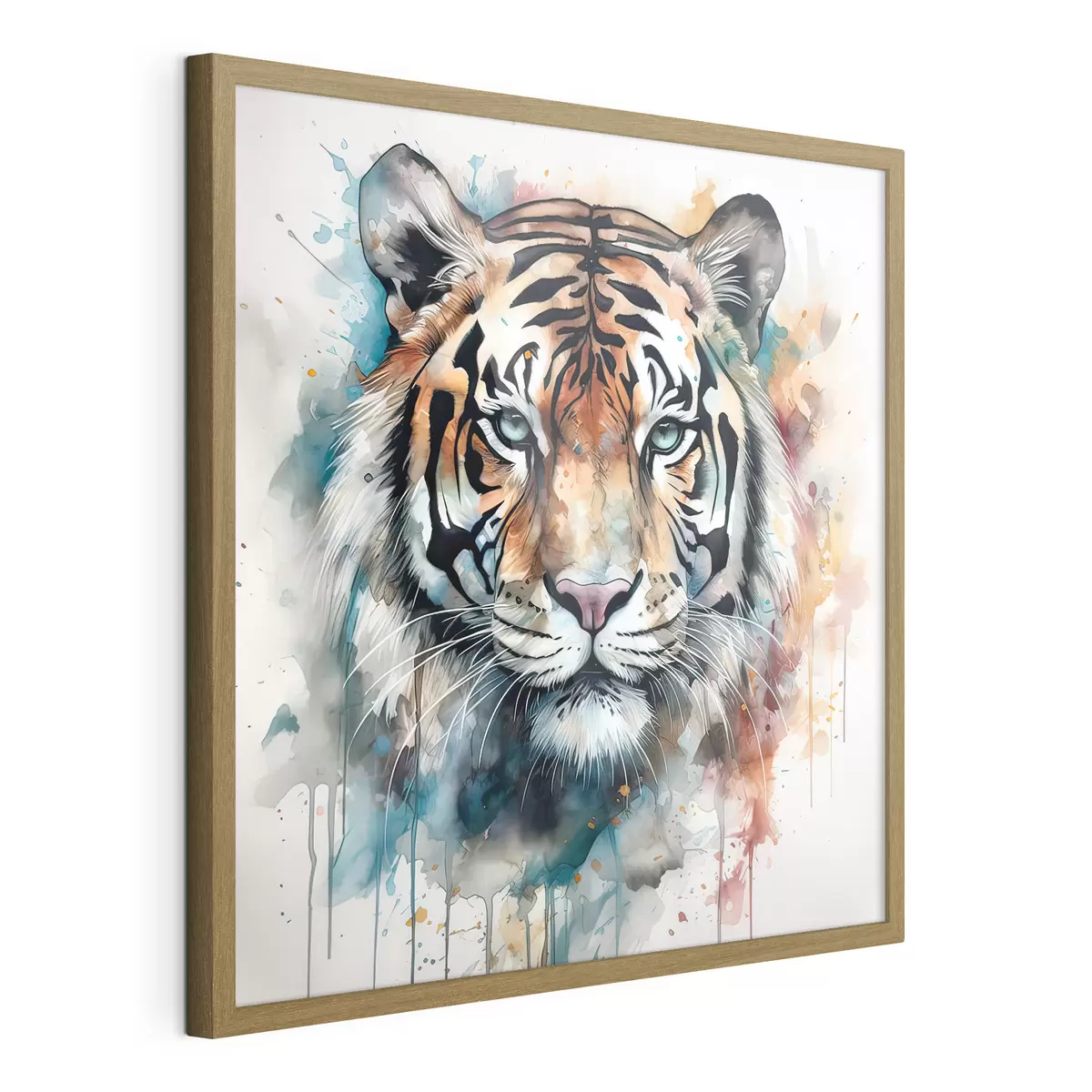 Poster Tigre en estilo acuarela f32302