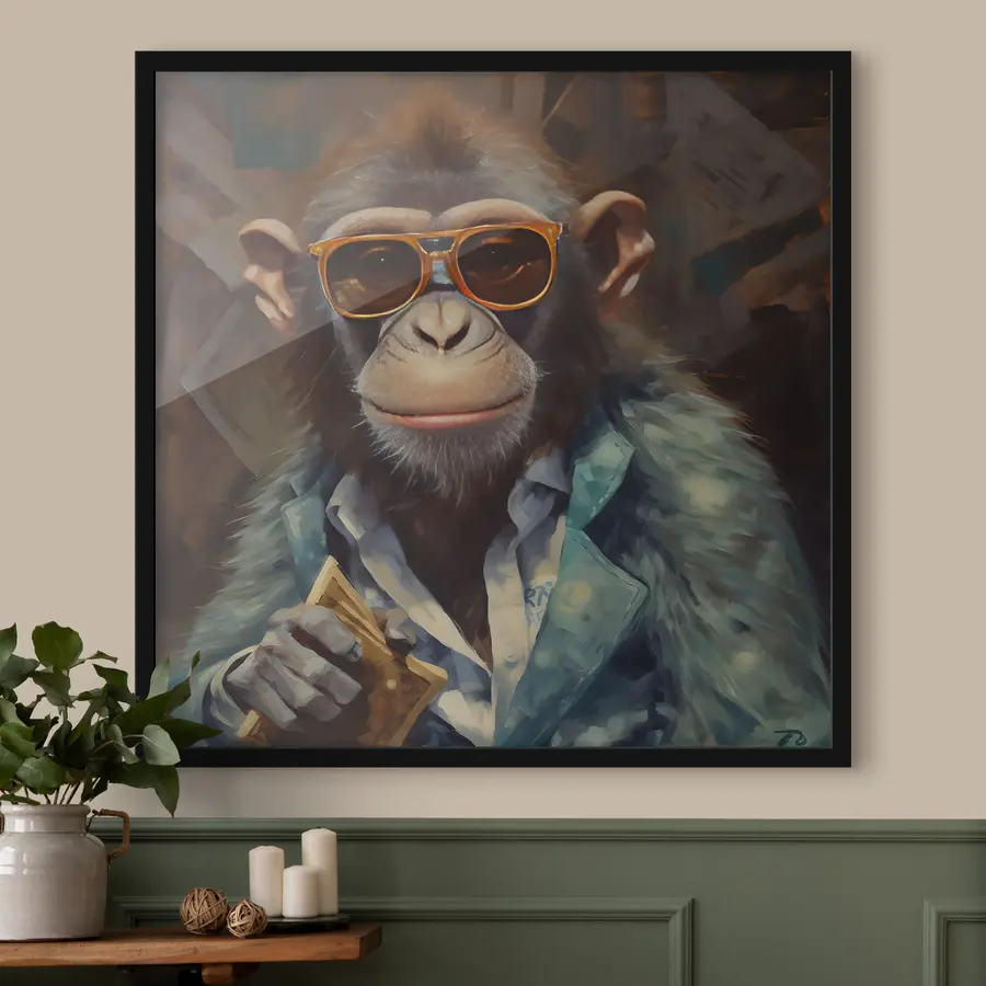 murales de pared Mono con cartera f32172