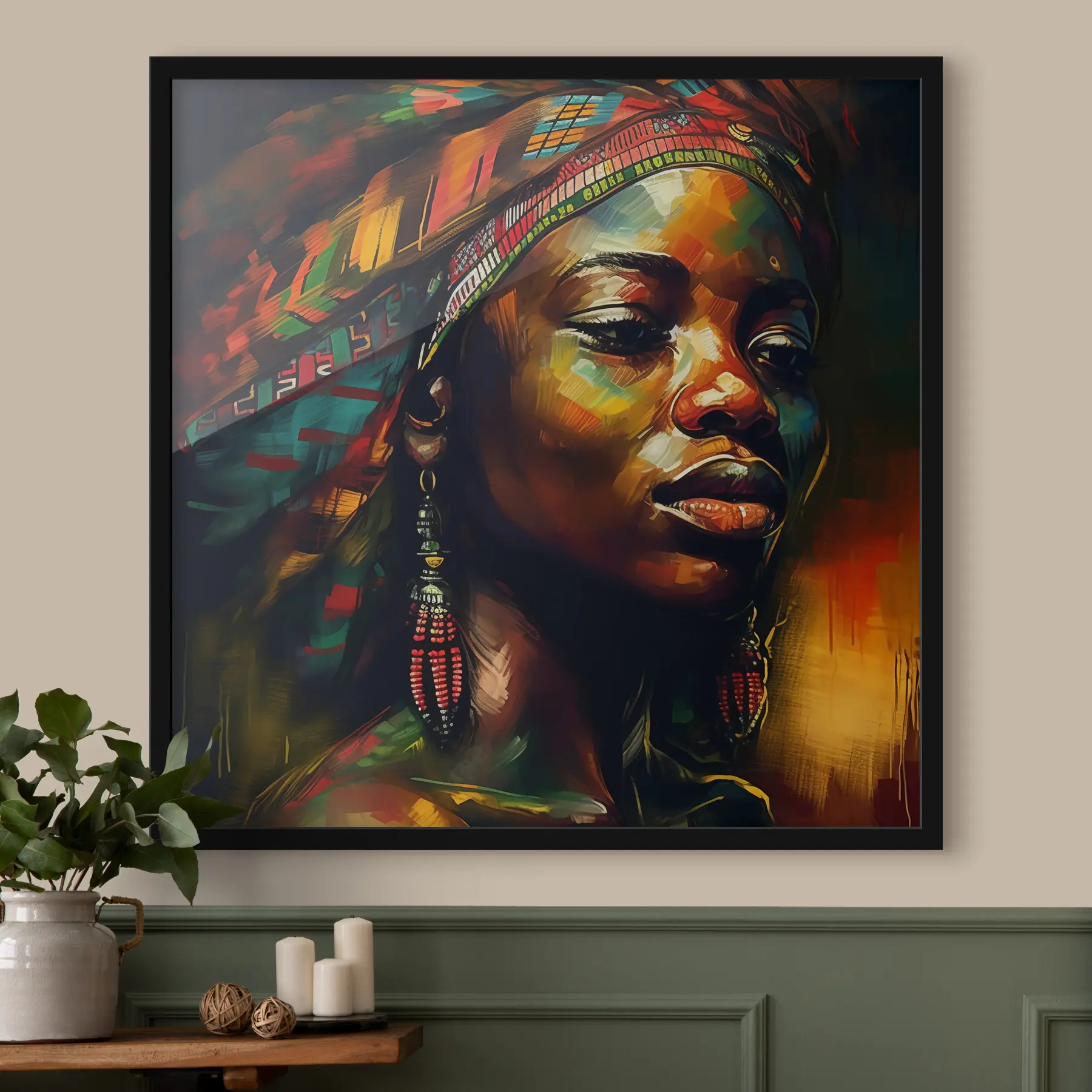 murales de pared Vibrante expresión de belleza cultural f31765