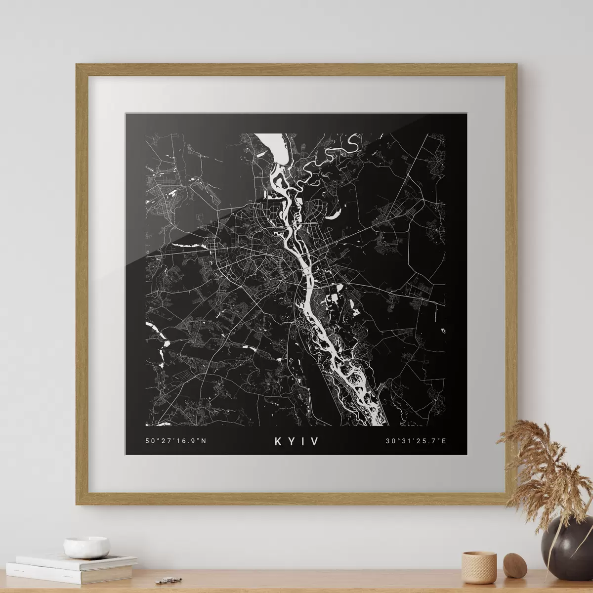 Poster Mapa minimalista de la ciudad de Kiev en Ucrania f31428