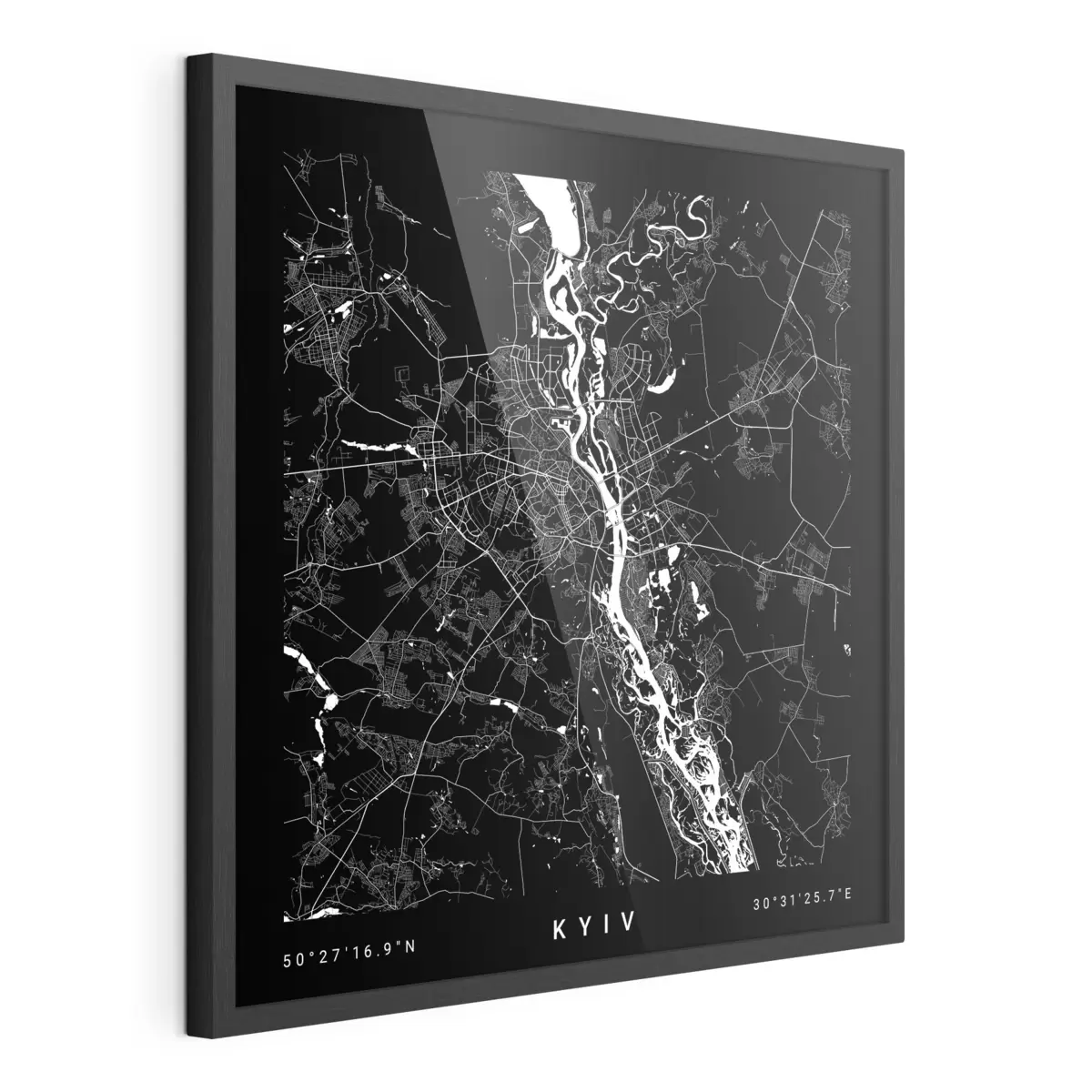 Poster Mapa minimalista de la ciudad de Kiev en Ucrania f31428