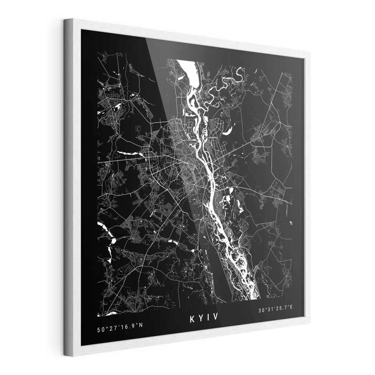 Poster Mapa minimalista de la ciudad de Kiev en Ucrania f31428