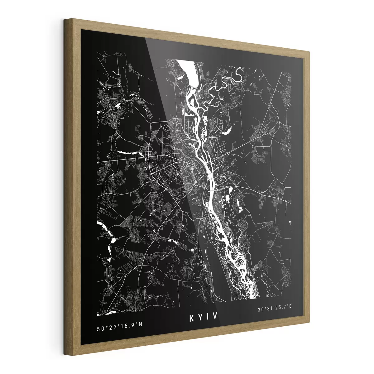 Poster Mapa minimalista de la ciudad de Kiev en Ucrania f31428