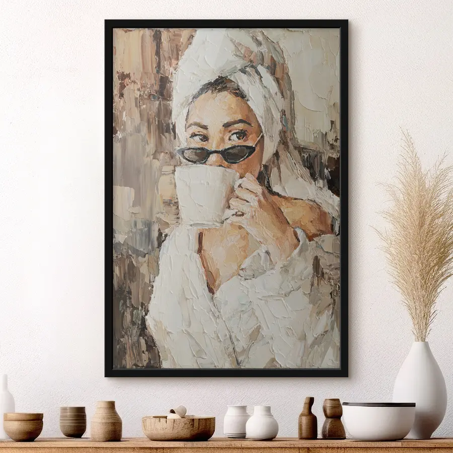 murales de pared Disfrutando de un cálido momento de tranquilidad f25964